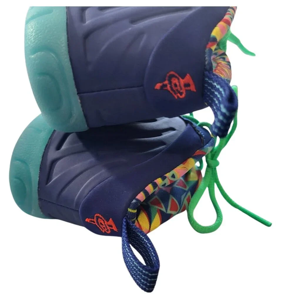 NIKE Blue Multi-Colored Little Posite One “Kaleidoscope” Shoes Toddler Boy's 8C